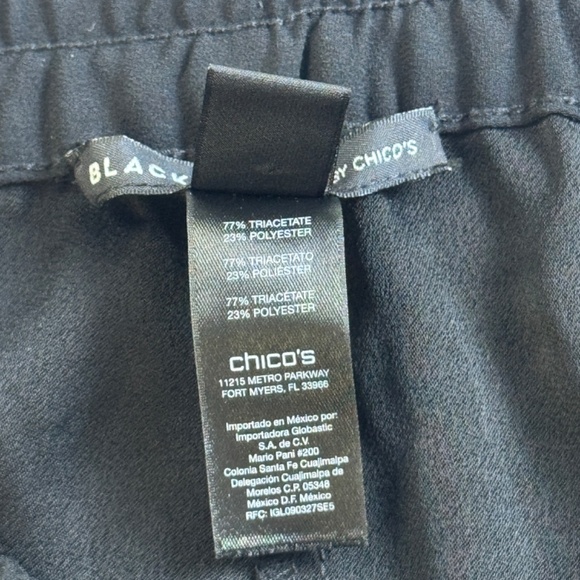 Chico's Black Label Wide Leg High Rise Pull-On Cropped Pants - Picture 6 of 6